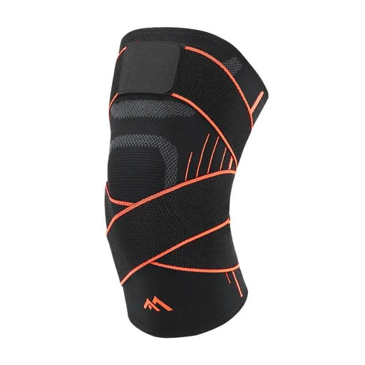 Adjustable Knee Brace Pair 2PCS M Size - Breathable Compression Knee Supports with Wrap Straps for Running, Hiking, Cycling, Badminton and Gym Training