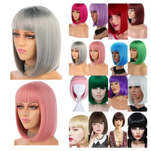 Synthetic Wig for Party Pride Parades and Cosplay Dark Purple