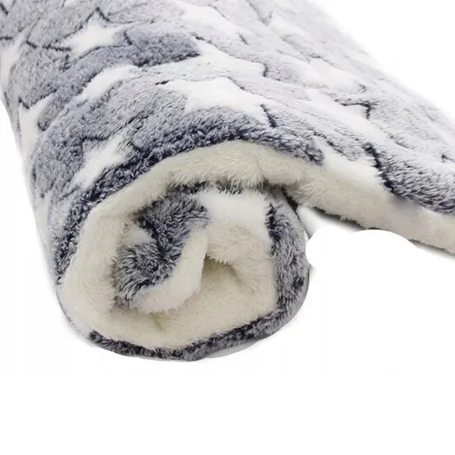 M Size Puppy Dog Cat Cushion Mattress Blanket Bed Soft Warm Pet Pad Winter Kennel House - Blue Whitestar