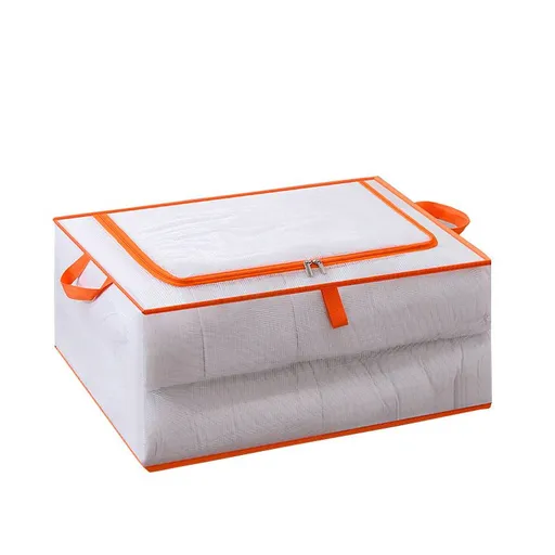 Sweater Storage Bags with, Foldable Plastic Storage Bags for Clothes, Blankets. Waterproof,Rectangle Design (60x50x30cm)