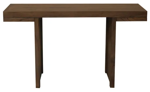 Console Table Solid Mindi Timber 130 x 35 x 76 cm Walnut