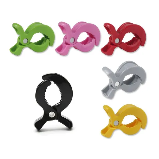 6 PCS Colorful Stroller Clip, Stroller Toy Holder, Blanket Clip, Sunshade, Windproof Clip, or Other Fixed, Plastic Universal Clip