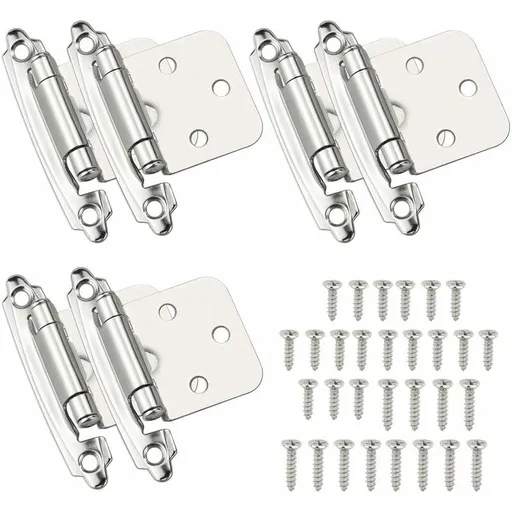 6 pcs Door Hinge Self Closing Hinge Cold ROlled Steel Material Spring Hinge With DAmper For Door Closet Shoe Cabinet