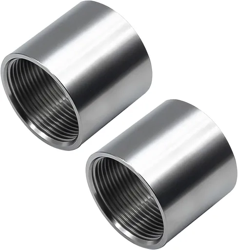 Stainless Steel Cast Pipe Fitting, Coupling, 1/2" x 1/2" Female Threaded (1" Length, Pack of 2)