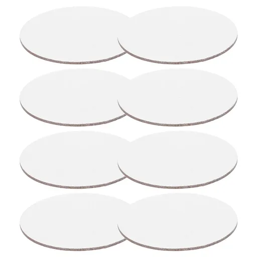 8Pcs White Artist Canvas Panels Round Shape for Painting Suitable for Oils Acrylics and Tempera