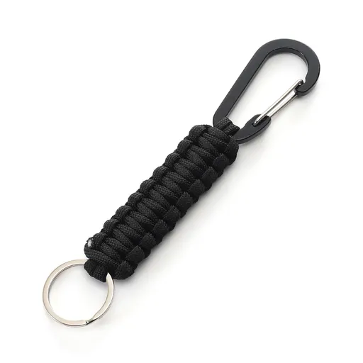 Paracord Keychain with Carabiner Clip Braided Lanyard Ring Hook Keychain for Keys Knife Flashlight Outdoor Camping