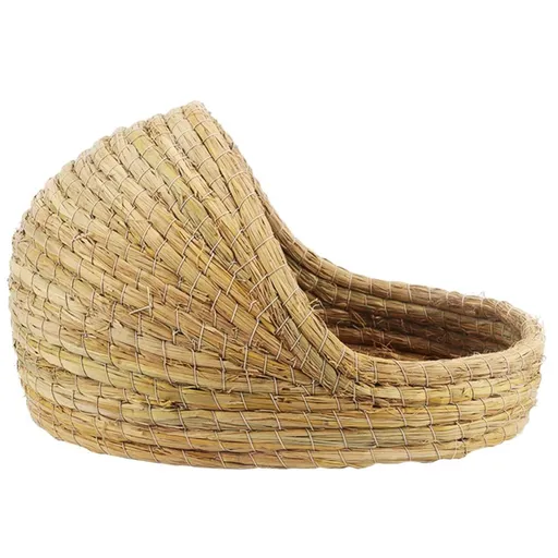 Rabbit grass bed, rabbit woven hay bed, natural handmade grass house for small pets, suitable for Totoro, guinea pigs, hedgehogs, rats（mini version）