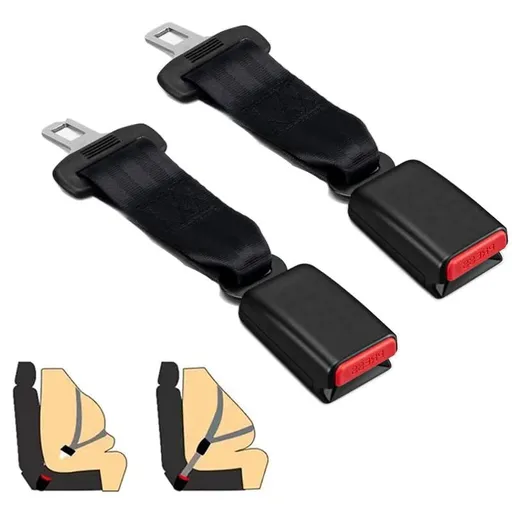 2 PCS Original Belt Extender Button,Make You Feel Comfortable Driving, Car Cup Holder Coaster Belt Buckle Up to Safely. (9 Inch)