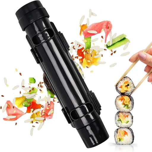 Sushi Making Kit Mold for Rice, Vegetables, and Meat, Food Grade Plastic Sushi Roller Rice Mold - Effortlessly Create Sushi Rolls
