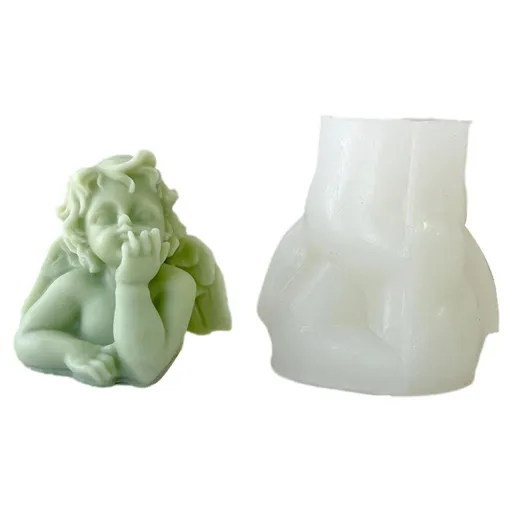 Silicone Angel Candle Mold, Cute Angel Shape Mould, 3D Angel Candle Mold, Candle Making Mould, Aromatherapy Mold