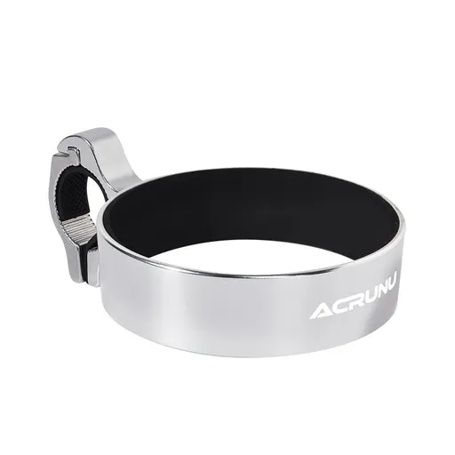 Silver Aluminium Alloy Bicycle Cup Holder - Adjustable Handlebar Mount for Coffee Bottles, Universal Drink Rack for E-Bikes Motorcycles Road Bikes
