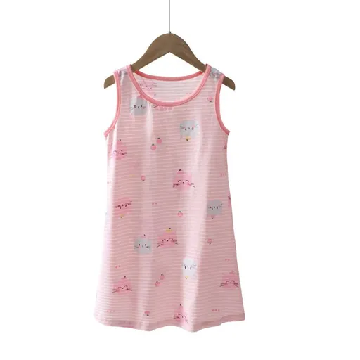 KIDS MAM&DAD Girls Bamboo Cotton Sling Skirt 100% Cotton Pink Cat 120cm