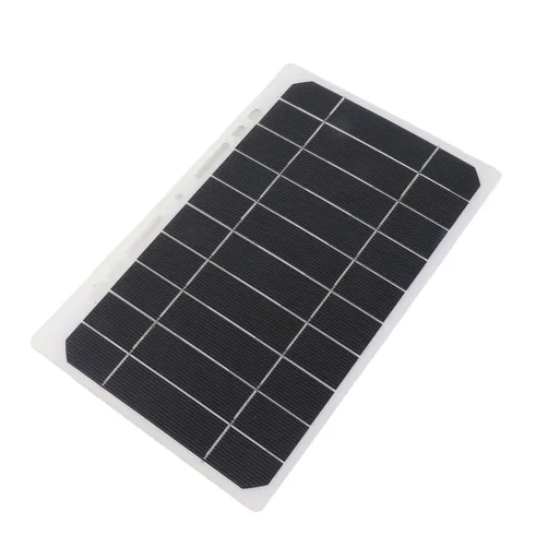 10W 5V 2A Solar Panel Charger High Performance Monocrystalline Silicon Portable Solar Battery Charger for Camping Hiking Outdoor Activities