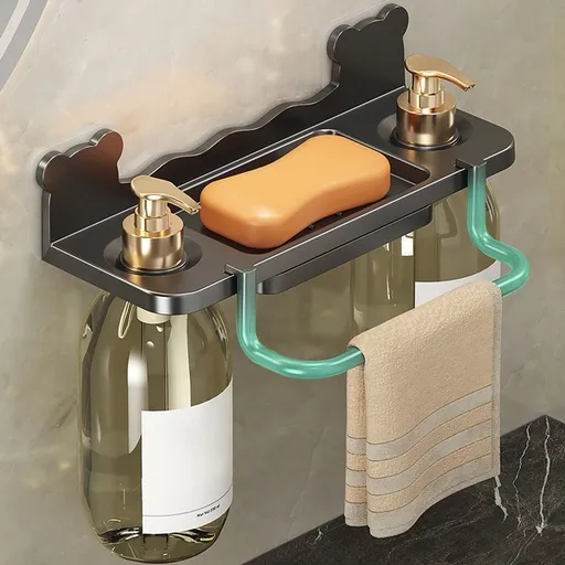 Shampoo And Conditioner Dispenser, Wall-Mounted Shower Soap Dispenser, No-Drill, For Bathroom & Hotel