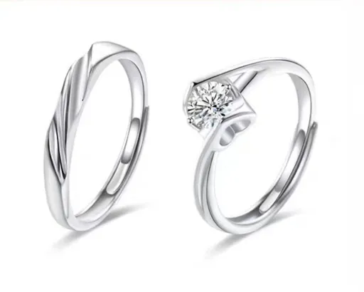 Fang qi Copper Mobius Ring for Couple Cardiac signal Women's