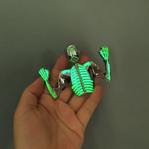 Chopper Headlight Visor Skeleton Ornament Mudguard Helmet Skull Decorative Helmet Visor Figure Graph Chrome