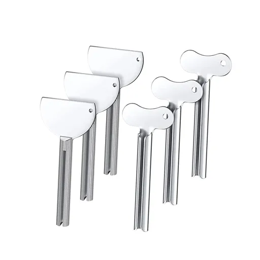 6 Pcs Tube Key Tooth Paste Squeezer, Stainless Steel Toothpaste Roller Tube Wringer Tube Key Squeezer for Paint