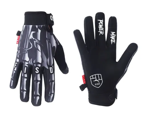 LOHAS FOX Skeleton Rose Motorcycle Gloves Fisd black bamboo private brand