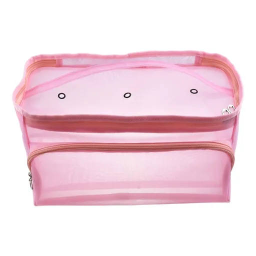 Knitting Bags Nylon High Capacity Mesh with Zipper Yarn Tote Holder Organizer Storage Case for Sewing Carrying Knitting Needles