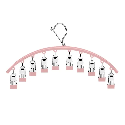 3PCS Windproof Clothes Drying Rack Balcony Hanger Pantyhose Underwear Clips - Pink