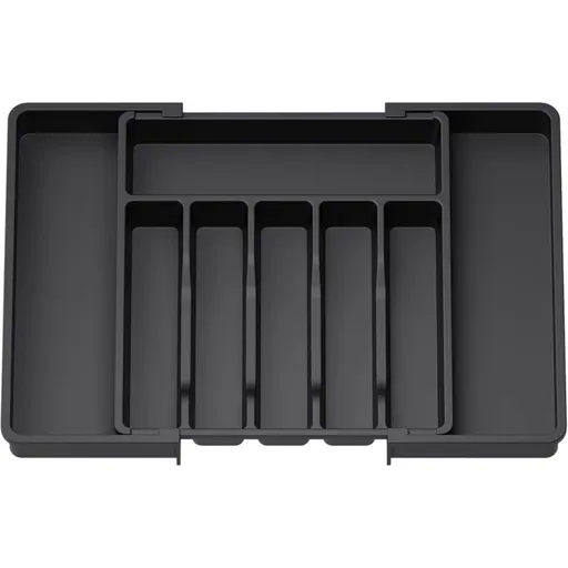Cutlery Tray, Expandable Utensil Tray For Drawer, Adjustable Drawer Organizer For Kitchen, Compact Plastic Storage For