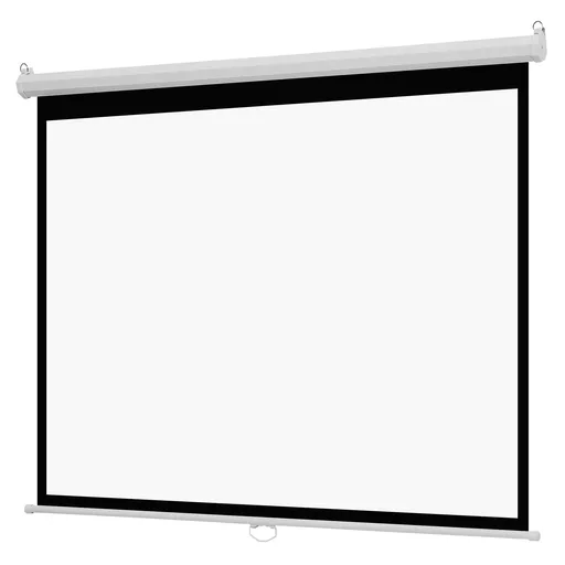 Manual Projector Screen, 1829 mm 4:3 4K 1080 HD Retractable Pull Down Projector Screen, Wall Mounted Movie Projection with Pull Rope, Portable Display Projectoin for Family Home Office Theater