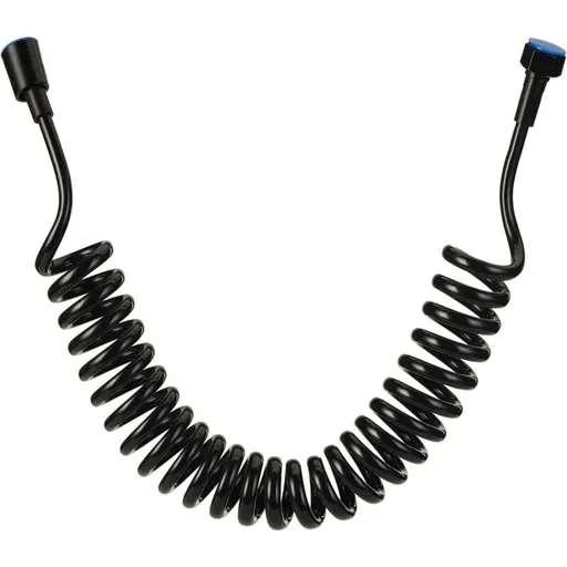Bidet Hose 2m Telescopic Shower Hose ABS Replacement Spring Shower Hose for Bathroom Toilet Handheld Shower Head Bidet Sprayer, Black Finish