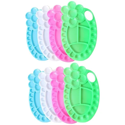 8Pcs Compact Plastic Paint Mixing Boards for Easy Cleanup and Portable Painting Use