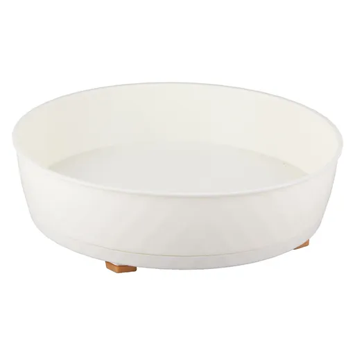 Kitchen Turntable Spin Round Tray 360 Degrees Rotating Non Skid Multifunctional Spice Organizer for Cabinet Pantry Refrigerator Countertop White