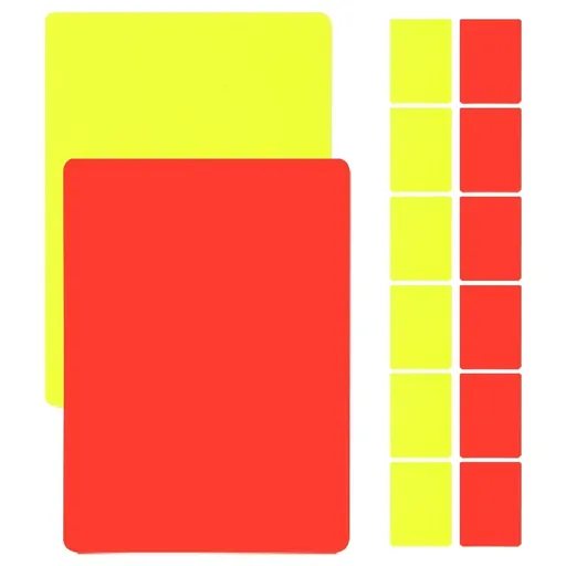 14-Piece Soccer Referee Cards Set Red Yellow PVC Portable Sports Accessories Professional Standard Equipment