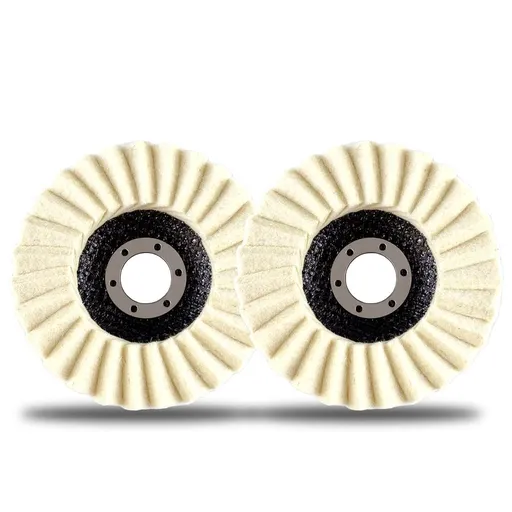 2/5PCS Wool Felt Flap polishing disc, 4.5in Polishing Wheel for Metal, Stone, Marble, Furniture, Car Wax & Surface Finishing