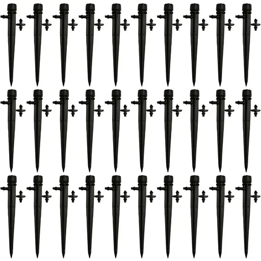 Adjustable Irrigation Misting Dripper 360-degree Sprinkler Drip Watering Tool - Black