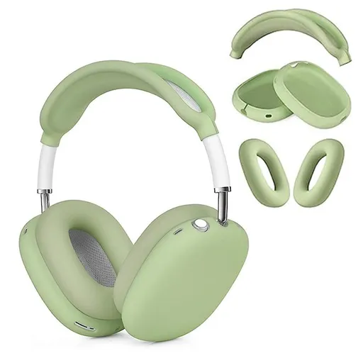 For Apple AirPods Max Headphones Protective Case Silicone Sleeves Full Set Cover Green