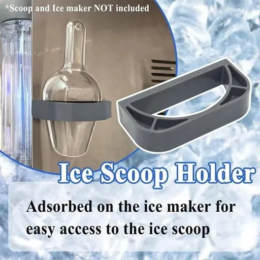 Ice Scoop Holder Magnetic Bracket Holder for Ice Maker Scoop Stable Food Scooper Hanger Freezer Side Rack