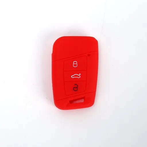 Silicone Key Case for VW Golf 7 Magotan Tiguan L Red