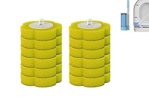 12pcs Toilet Replacement Brush Heads Toilet Bowl Cleaning Kit-Green head