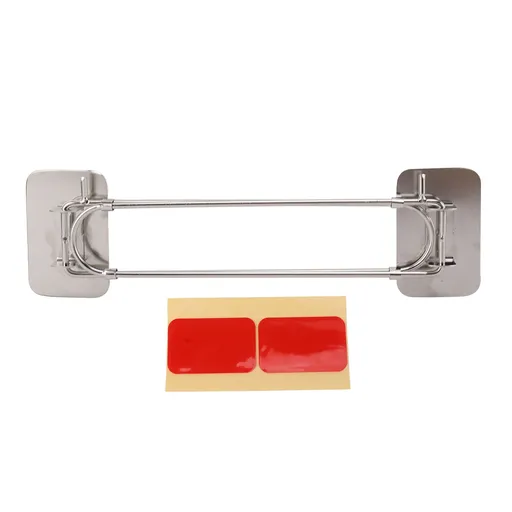 RV Corner Storage Bar Stainless Steel Adjustable Steel Rod with Hook for Securing