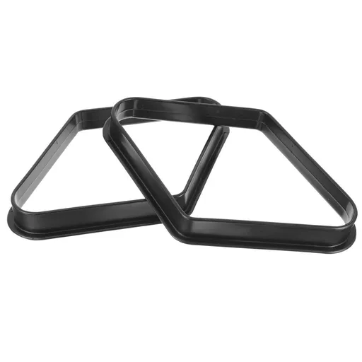 2-Pack Plastic Billiard Triangle Rack Set for Pool Table Game Preparation and Home Use