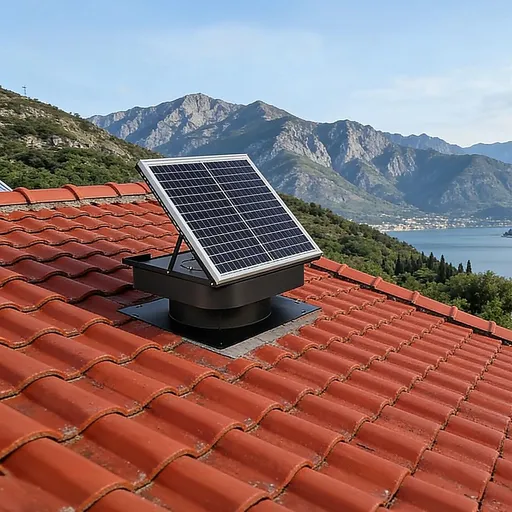 30W Solar Roof Vent Fan Exhaust Attic Ventilation for Home Garage Van