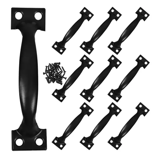 10Pcs Black Bow Door Pull Handles Vintage Style Heavy Duty Metal Handles for Doors