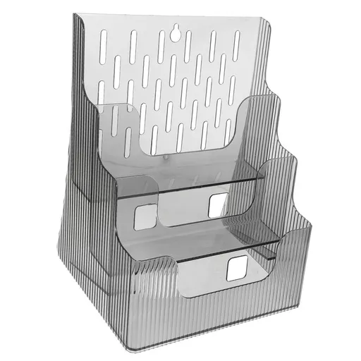 Transparent Pamphlet Holder Display Stand, 1 Set, 11.8 x 9 x 6.7 Inches, Clear Organizer for Brochures and Flyers