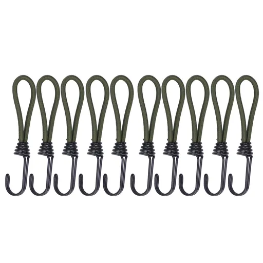 10pcs Tent Elastic Rope with Hook Camping Tent Fixation Elastic Rope Accessories