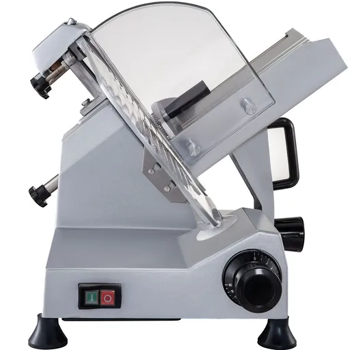 Commercial Meat Slicer, 320W Electric Deli Food Slicer, 12 inch Carbon Steel Blade Electric Food Slicer, 350-400RPM Meat Slicer, 0-0.6 inch Adjustable Thickness for Meat, Cheese, Veggies, Ham
