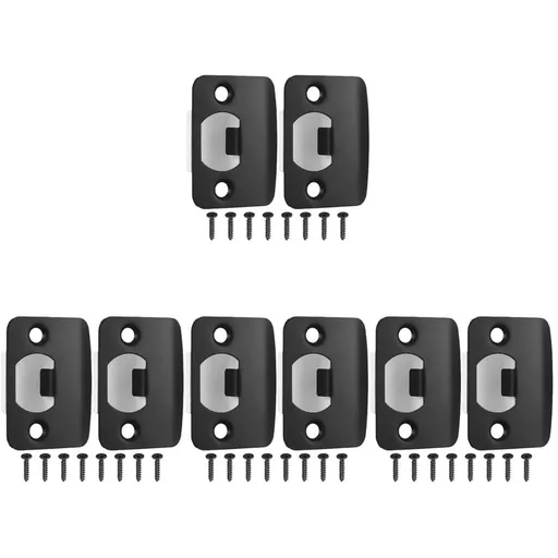 8-Piece Stainless Steel Deadbolt Strike Plates Set for Door Latch Security and Door Strike Plates
