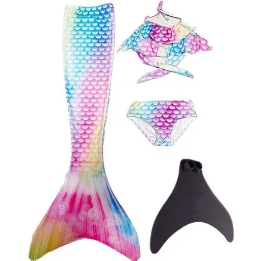 Mermaid Swimsuit Monofin Fins 3-5 Years Kids Mermaid Tail