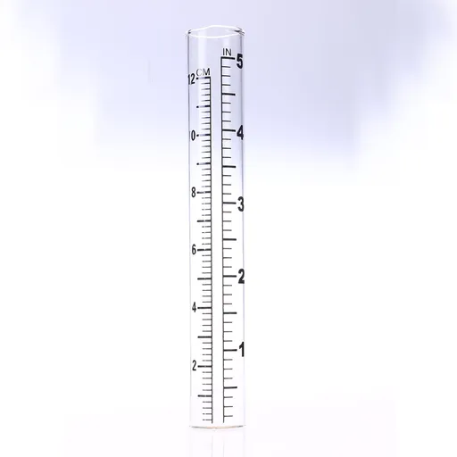 Flat Bottomed Gauge Test Tube With Scale For Weather Measurement Design For Farming And Climate Research