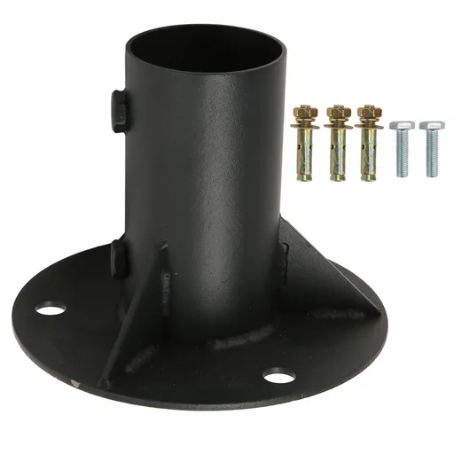 Chain Link Fence Pole Floor Flange Base Flange Heavy Solid Fence Post Concrete Mount for Holding Fence Mailbox Flag Round Posts 52mm / 2.0in