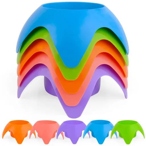 Beach Cup Holder-Beach Accessories for Vacation Beach Drink Holder Sand Cup Holder Beach Essentials Must (Multi-Color,5 Packs)