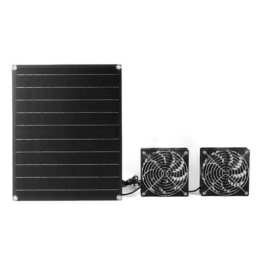 Solar Exhaust Fan IPX7 Waterproof Monocrystalline 15W 12V Solar Panel Ventilation Fan for Chicken Coop Pet House Greenhouse