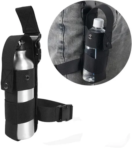 Multifunctional Leg Bag Tactical Thigh Pack Bottle Holder Outdoor Travel Black
